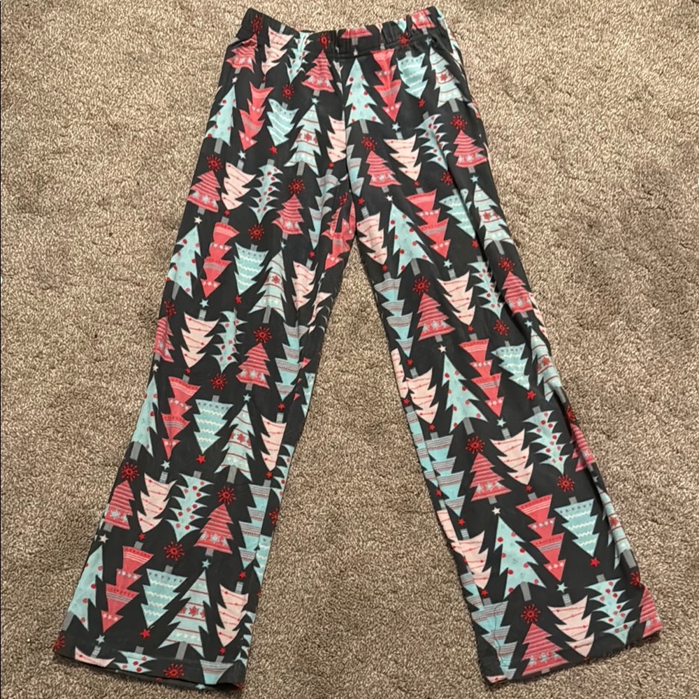 Festive Tree Print Pajama Pants